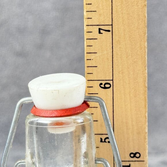 Clear Glass Slovensko Bottle With Sheep Print & Swing Top 250ml Unique Design Gi - Picture 8 of 8